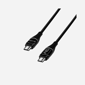 LogiLink CU0185 Câble USB-C vers USB-C 2m, USB 2.0, 0.48Gbit/s, Power Delivery 240W, Ecran OLED, Contacts Nickel, Noir