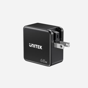 UNITEK P1117B Chargeur Secteur Universel 65W Noir : 2x USB-C Power Delivery 3.1, 1x USB-A 3.2 Gen 1, Quick Charge 3.0, GaN, PPS - Miniature 2