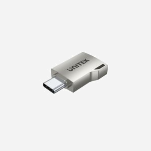 UNITEK A1025GNI Adaptateur USB-C Mâle vers USB-A Femelle Argent, Connecteurs Droit, USB 2.0/1.1, Boîtier Zinc, Longueur 0m - Miniature 2
