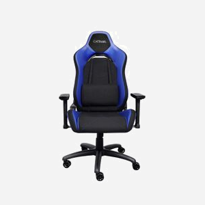 Siège Gaming Trust GXT 714 RUYA Noir/Bleu, Support jusqu'à 150kg, Hauteur max 195cm, Dossier Réglable, Accoudoirs 3D, Vérin Classe 4, 5 Roues, Cadre Bois - Miniature 3