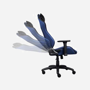 Siège Gaming Trust GXT 714 RUYA Noir/Bleu, Support jusqu'à 150kg, Hauteur max 195cm, Dossier Réglable, Accoudoirs 3D, Vérin Classe 4, 5 Roues, Cadre Bois - Miniature 4
