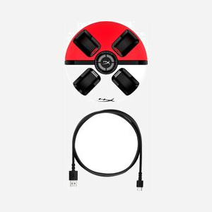 HyperX ChargePlay Quad 2 Station de Charge pour Manettes Nintendo Switch Joy-Con™, Rouge/Blanc, Alimentation USB, Indicateurs LED, Câble USB-C inclus, 117x57mm, 280g - Miniature 2