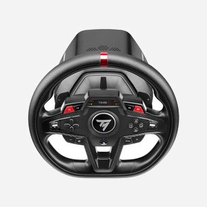 Thrustmaster T248R Charbon : Volant + Pédales USB, Retour de Force Hybrid Drive, LCD, Cuir - PC, PlayStation 4/5 - Dimensions Volant 280x300x280mm