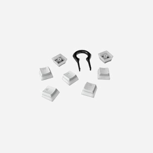 HyperX Set de Touches PBT Blanc ANSI (US) pour Clavier Mécanique – Keycaps HyperXText – Inclut Extracteur – Compatible HyperX – 145x129x36mm – 189g