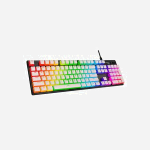 HyperX Set de Touches PBT Blanc ANSI (US) pour Clavier Mécanique – Keycaps HyperXText – Inclut Extracteur – Compatible HyperX – 145x129x36mm – 189g - Miniature 4