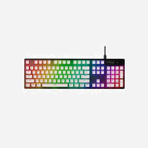HyperX Set de Touches PBT Blanc ANSI (US) pour Clavier Mécanique – Keycaps HyperXText – Inclut Extracteur – Compatible HyperX – 145x129x36mm – 189g - Miniature 5
