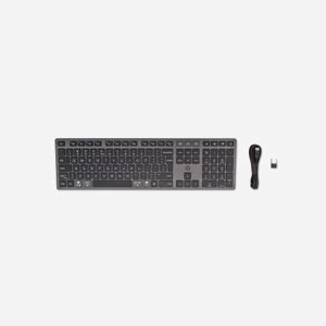 HP Clavier Sans Fil Rechargeable Multi-Appareil 720 - QWERTY, USB + Bluetooth, Portée 10m, Batterie 2 mois, Compatible Windows/macOS/ChromeOS