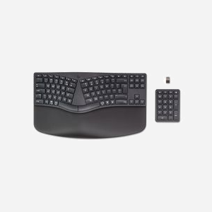 HP Clavier Ergonomique 960 Sans Fil (RF + Bluetooth) QWERTY, Portée 10m, 20 Touches Programmables, Compatible Windows/macOS/ChromeOS