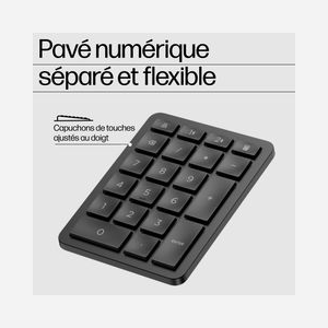 HP Clavier Ergonomique 960 Sans Fil (RF + Bluetooth) QWERTY, Portée 10m, 20 Touches Programmables, Compatible Windows/macOS/ChromeOS - Miniature 5