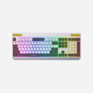 HATOR Icefall Clavier Gaming USB QWERTY US Blanc, Rétroéclairage LED RGB, Interrupteur à Membrane, 1000Hz, Câble 1.8m, Compatible Windows - Miniature 4
