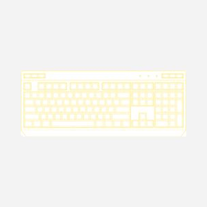 HATOR Icefall Clavier Gaming USB QWERTY US Blanc, Rétroéclairage LED RGB, Interrupteur à Membrane, 1000Hz, Câble 1.8m, Compatible Windows - Miniature 5