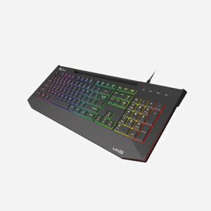 Clavier Gaming GENESIS Lith 400 RGB USB QWERTY US International Noir - Membrane, Silent X Scissor, Rétroéclairage LED RGB, Anti-Ghosting, 1000Hz, USB Hub