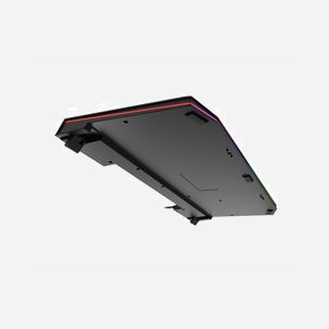 Clavier Gaming GENESIS Lith 400 RGB USB QWERTY US International Noir - Membrane, Silent X Scissor, Rétroéclairage LED RGB, Anti-Ghosting, 1000Hz, USB Hub - Miniature 3
