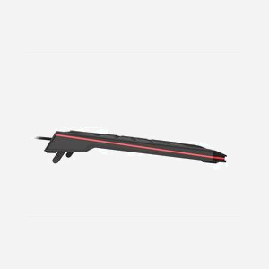 Clavier Gaming GENESIS Lith 400 RGB USB QWERTY US International Noir - Membrane, Silent X Scissor, Rétroéclairage LED RGB, Anti-Ghosting, 1000Hz, USB Hub - Miniature 4