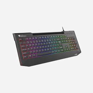 Clavier Gaming GENESIS Lith 400 RGB USB QWERTY US International Noir - Membrane, Silent X Scissor, Rétroéclairage LED RGB, Anti-Ghosting, 1000Hz, USB Hub - Miniature 5