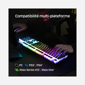 Clavier Gaming Mécanique HyperX Alloy Origins 60 - Switch HyperX Red, Rétroéclairage RGB, USB, ANSI US, Anti-ghosting, Compatible Windows/Xbox/PlayStation - Miniature 3