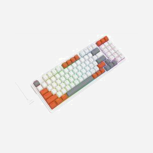 REDRAGON K664WOG-RGB Gloria - Clavier USB Filaire Mécanique, Blanc/Gris/Orange, Câble 1.5m, Anti-ghosting, Compatible Windows/Mac/Linux, 420x190x60mm - Miniature 1