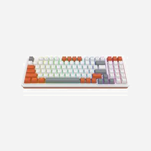 REDRAGON K664WOG-RGB Gloria - Clavier USB Filaire Mécanique, Blanc/Gris/Orange, Câble 1.5m, Anti-ghosting, Compatible Windows/Mac/Linux, 420x190x60mm - Miniature 3