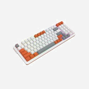 REDRAGON K664WOG-RGB Gloria - Clavier USB Filaire Mécanique, Blanc/Gris/Orange, Câble 1.5m, Anti-ghosting, Compatible Windows/Mac/Linux, 420x190x60mm - Miniature 4