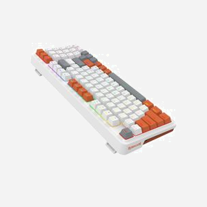 REDRAGON K664WOG-RGB Gloria - Clavier USB Filaire Mécanique, Blanc/Gris/Orange, Câble 1.5m, Anti-ghosting, Compatible Windows/Mac/Linux, 420x190x60mm - Miniature 5