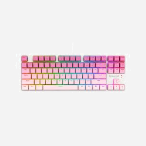 REDRAGON K645W-GP-RGB Cass Clavier USB Filaire Mécanique Blanc/Rose - Anti-ghosting, Câble 1.8m, 359.7x129.7x36mm, Compatible Windows/Mac/Linux - Miniature 2
