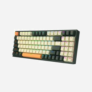 REDRAGON K636 CLO-RGB Kitava - Clavier USB Filaire, Interrupteur Mécanique, Anti-ghosting, 1.5m, Noir/Beige/Orange, Compatible Windows/Mac/Linux - Miniature 4