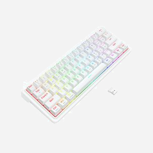 REDRAGON K730W-RGB-PRO Draconic V2 Clavier mécanique Blanc USB + RF Wireless + Bluetooth, Anti-ghosting, Windows/macOS/Linux, câble 1.5m, 309x119x40mm