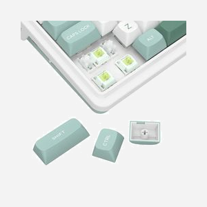 REDRAGON K719WG-RGB-PRO Galatin Clavier Mécanique USB + RF Wireless + Bluetooth Blanc/Vert, anti-ghosting, câble 1.5m, 394x144x39mm, 830g, Windows/Mac/Linux - Miniature 3