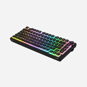 Savio Phenix SAVGK-YELLOW PUDDING : Clavier Gaming 75% Mécanique USB + RF Wireless + Bluetooth, QWERTY US, Rétroéclairage LED RGB, Anti-ghosting, Batterie 2000mAh - Miniature 3
