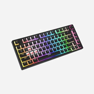 Savio SAVGK-PHENIX RED PUDDING Clavier Gaming 75% USB + RF Wireless + Bluetooth, Switch Mécanique, QWERTY US, Rétroéclairage LED RGB, Anti-ghosting - Miniature 4