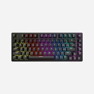 Clavier Gaming Savio Phenix SAVGK-PHENIX-RED - QWERTY US, Mécanique, 75%, USB + RF Wireless + Bluetooth, RGB LED, Anti-ghosting, Batterie 2000mAh