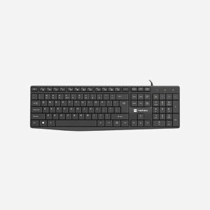 Clavier NATEC NAUTILUS USB QWERTY US International Noir - Membrane, 105 touches, ABS, Longueur câble 1.8m, Compatible Windows/Linux/Android