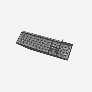 NATEC NAUTILUS Clavier USB QWERTY US International Membrane 105 touches ABS Noir/Gris, câble 1.8m, compatible Windows/Linux/Android, dimensions 135x435x26mm - Miniature 3
