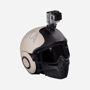 Support Casque Hama 00004398 pour GoPro - Montage Actioncam sur casques cyclisme/sports, fixation adhésive 3M, plastique noir, poids 25g - Miniature 2