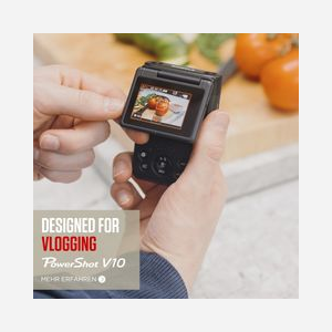 Canon PowerShot V10 Kit Vlogging Compact 20MP CMOS 1" 5472x3648 Argent, Vidéo 4K Ultra HD, Écran tactile 2", WiFi, Bluetooth, MicroSD - Miniature 4