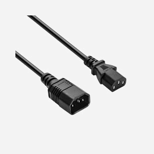 Câble d'Alimentation Akyga AK-PC-14A Noir 0.5m Connecteur C14 Femelle vers C13 Mâle, Section 0.5mm², Intensité max. 10A, Dimensions 170x50x60mm - Miniature 2