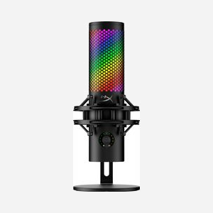 HyperX QuadCast 2 S - Microphone USB Noir, 20-20000Hz, -8dB, Impédance 1 Ohm, LED, Câble 3m, SNR 90dB, Compatible Windows, macOS