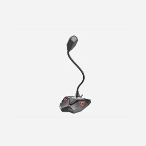 Microphone PC GENESIS Radium 100 Noir/Rouge, Omnidirectionnel -30dB, 50-16000Hz, USB Type-A, Câble 1.5m, LED, Plug&Play, Impédance 2200 Ohm - Miniature 1