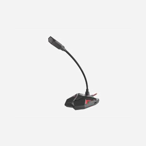 Microphone PC GENESIS Radium 100 Noir/Rouge, Omnidirectionnel -30dB, 50-16000Hz, USB Type-A, Câble 1.5m, LED, Plug&Play, Impédance 2200 Ohm - Miniature 4