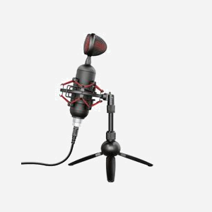 Micro Trust GXT 244 Buzz USB Cardioïde 30-18000Hz 48kHz/16-bit Noir/Rouge avec Trépied et Suspension, Compatible Windows/macOS, câble 1.8m - Miniature 3