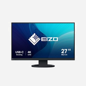 EIZO FlexScan EV2740S-BK : Écran LCD 27" 4K Ultra HD (3840x2160) IPS, 6ms GTG, 350cd/m², Hub USB 3.2 Gen 1, HDMI, DisplayPort, VESA 100x100, Noir - Miniature 1