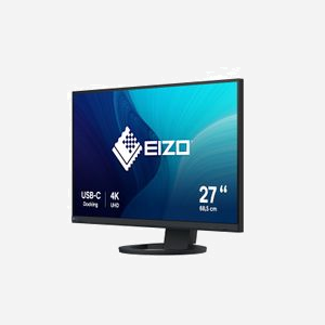EIZO FlexScan EV2740S-BK : Écran LCD 27" 4K Ultra HD (3840x2160) IPS, 6ms GTG, 350cd/m², Hub USB 3.2 Gen 1, HDMI, DisplayPort, VESA 100x100, Noir - Miniature 2