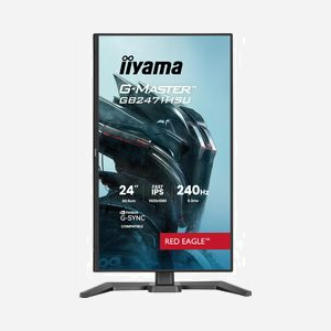 iiyama G-MASTER GB2471HSU-B1 Écran 23.8" Full HD Fast IPS 240Hz 0.3ms MPRT, G-SYNC Compatible, FreeSync, HDMI 2.0, DisplayPort 1.2, Hub USB 3.2 - Miniature 2