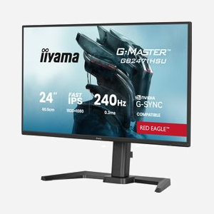 iiyama G-MASTER GB2471HSU-B1 Écran 23.8" Full HD Fast IPS 240Hz 0.3ms MPRT, G-SYNC Compatible, FreeSync, HDMI 2.0, DisplayPort 1.2, Hub USB 3.2 - Miniature 3