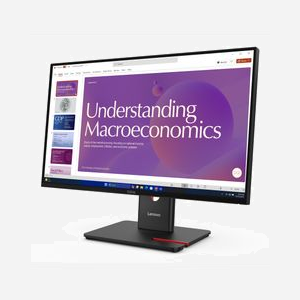 Lenovo ThinkVision T24D-40 Écran LCD 23.8" Full HD (1920x1080) IPS 6ms 120Hz, Hub USB-C (100W), DisplayPort 1.4, HDMI 1.4, Ethernet, Noir - Miniature 2