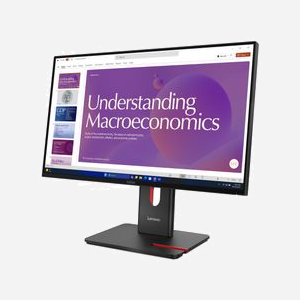 Lenovo ThinkVision T24D-40 Écran LCD 23.8" Full HD (1920x1080) IPS 6ms 120Hz, Hub USB-C (100W), DisplayPort 1.4, HDMI 1.4, Ethernet, Noir - Miniature 3