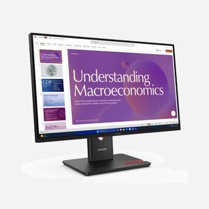 Lenovo ThinkVision T24D-40 Écran LCD 23.8" Full HD (1920x1080) IPS 6ms 120Hz, Hub USB-C (100W), DisplayPort 1.4, HDMI 1.4, Ethernet, Noir - Miniature 4