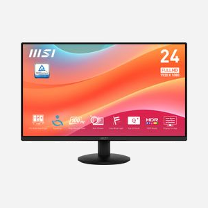 MSI PRO-MP242L Écran LCD 23.8" Full HD (1920x1080) IPS, 4ms GTG/1ms MPRT, 100Hz, 250cd/m², 178°/178°, HDMI/DisplayPort, DCI-P3 83%, Noir - Miniature 3