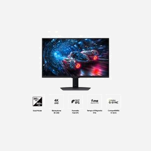 Samsung G70F Ecran LCD 27" 4K UHD 3840x2160 360Hz 1ms GTG IPS HDR10 G-Sync Compatible FreeSync Premium Hub USB 3.2 Gen 1 VESA Noir - Miniature 4
