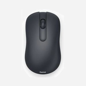 Hama WM-100 Souris Optique Sans Fil RF 1200 DPI Ambidextre 3 Boutons Roue de Défilement Noir Portée 10m, Compatible Windows 10/11